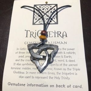 Gemstone adjustable talisman necklace